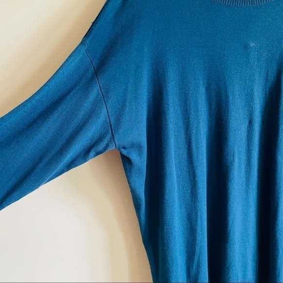 CASLON Teal Tie Back Tunic Style Sweater - Picture 3 of 10